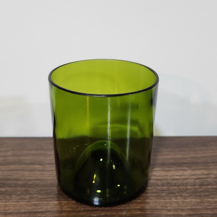 Vaso bajo de color verde