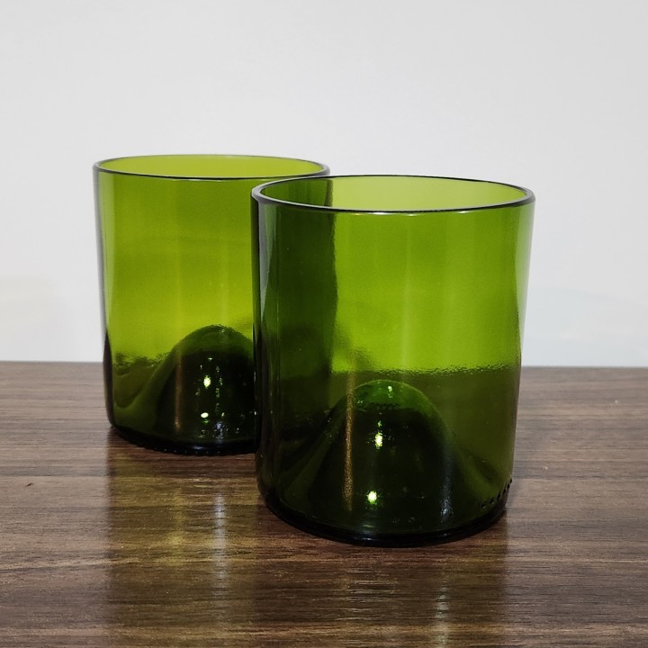 Vaso bajo de color verde